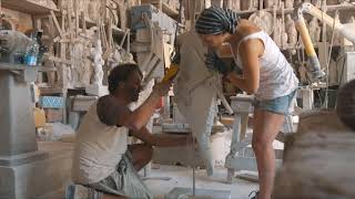 How to Mount Marble Sculptures // Jyl Bonaguro mounting her Wing in Italy