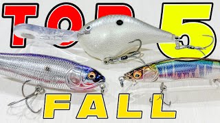 Top 5 Baits For Fall Bass Fishing!