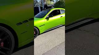 Maserati Gran Turismo wrapped in vibrant Green! #sportscar #maseratigranturismo #short #carspotting