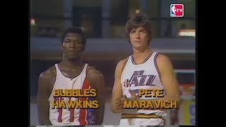 NBA H-O-R-S-E 1978 Pistol Pete Maravich vs. Bubbles Hawkins [HD]