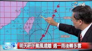 【中視新聞】立綱氣象報報 20150822