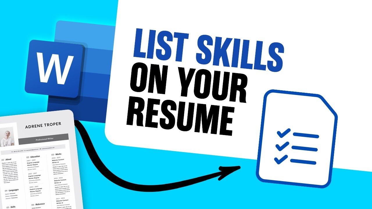 How To List Professional Skills On Your Resume - YouTube