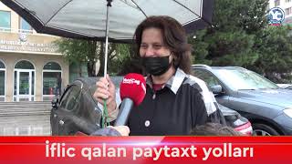 “Saatlarla yolda qaldıq, ayaqlarımız su içindədir” – İflic qalan paytaxt yolları– VİDEOSORĞU