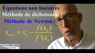 ÉQUATIONS NON LINÉAIRES. MÉTHODES DE  DICHOTOMIE ET DE NEWTON