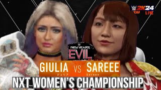 【フルマッチ】ジュリア vs Sareee  女子プロレス大賞 VS NXT女子王者!　NXT Women’s Championship  Giulia vs Sareee　WWE2K24