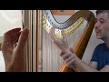 How to play left hand harmonics on the harp - Harp Tuesday ep. 284