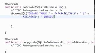 Android Application Development Tutorial 114 Creating SQLite Database