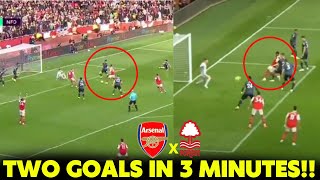 IMPRESSIVE! REISS NELSON HAS TWO GOALS AND AN ASSIST IN 8 MINUTES! SEE REISS NELSON'S GOALS