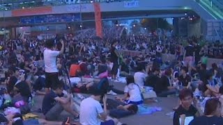 Peaceful demonstrations in Hong Kong