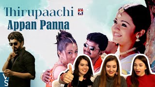 Appan Panna Video Song Reaction |  Thirupaachi Vijay | Trisha Pushpavanam Kuppusamy Anuradha Sriram