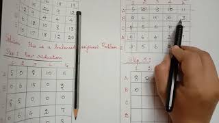 Assignment Problem- drawing minimum nnumber of lines