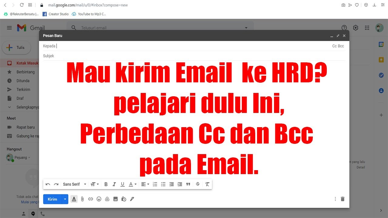 Mau Kirim Email Ke HRD? Pelajari Dulu Ini Perbedaan Cc Dan Bcc Pada ...