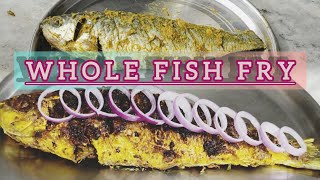 Fish Fry Recipe/Indian Recipe/Whole Fish Fry/গোটাকে মাছ বনোৱাৰ পদ্ধতি