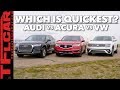 Will 2.0L Turbos Rule the World? 2018 Audi Q7 vs Acura MDX vs VW Atlas Drag Race