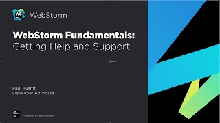 WebStorm Fundamentals: Getting Help and Support