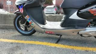 Gy6 150cc scooter custom system lowered to the ground