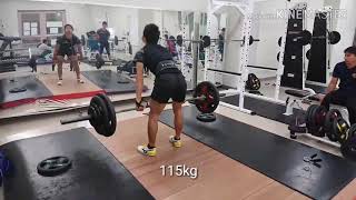 ハイクリーン110kg、115kg、120kg 陸上競技トレーニング