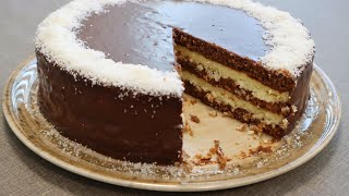 Bounty Torte ohne backen | Schokoladen Kokos Torte | Einfaches Torten Rezept