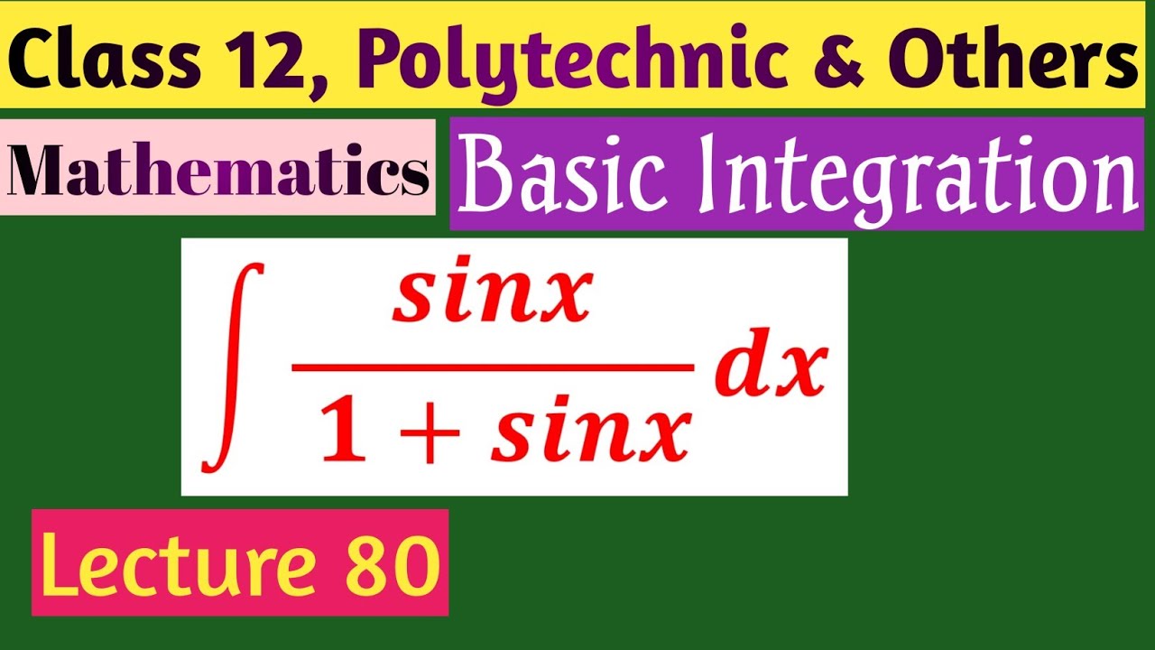 Basic Integration Part 80 Youtube