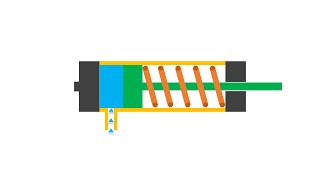 Single Acting Hydraulic Cylinder Working Animation