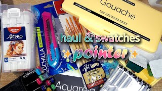 ¡Haul \u0026 Swatches de Materiales POINTER! • Gouache, papel, marcadores y más...