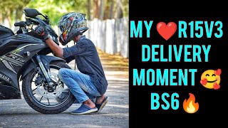 Yamaha R15 V3 New Bike Delivery  // Dark knight🖤  // Tamilvlogger💝