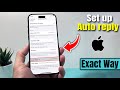 How to set up auto reply text on iphone (2025)