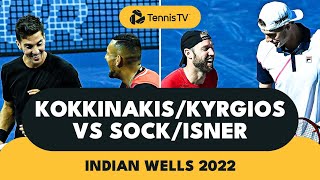 Nick Kyrgios & Thanasi Kokkinakis vs Jack Sock & John Isner | Indian Wells 2022 Doubles Highlights