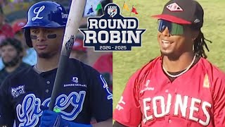 Resumen: Tigres del Licey vs Leonés del Escogido Round Robin (11/01/2025)