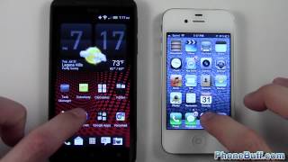 HTC EVO 4G LTE vs. iPhone 4S Speed Comparison