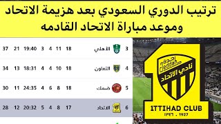 ترتيب الدوري السعودي بعد هزيمة الاتحاد نتائج مباريات دوري روشن السعودي اليوم