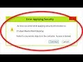 How To Fix Failed To Enumerate Objects In The Container || Access Is Denied Windows 10/8/7