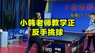 小韩老师教学正反手挑球