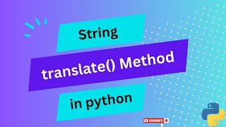 (SY) translate () method in python