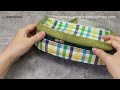 diy double layer pencil case 2 compartment zipper pouch sewing tutorial