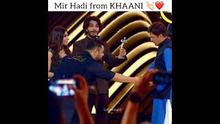 ||Feroze Khan receive Award in drama serial "Khaani||Mir Hadi 🔥🔥||