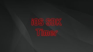 iOS SDK - Timer