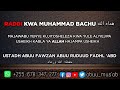 raddi kwa muhammad bachu هداه الله