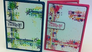 Easy Artsy Card - One for the Boys and One for the Girls (Tutorial)