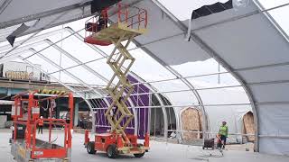 Division Circle Navigation Center Erecting Sprung by G&G Builders. Rolling Cut Labs Work.