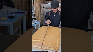 GIANT Jiggly Cheese Cake Cutting #shorts