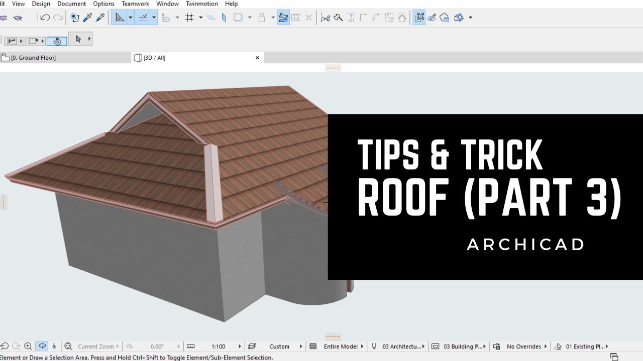 ARCHICAD ROOF (PART 3) - YouTube