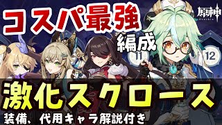 【原神】簡単育成で高難度をサクッとクリアしたい人向けパーティ《激ロース》【無課金、微課金オススメ】