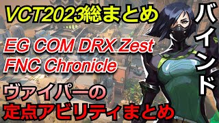 VCT2023ヴァイパーの定点・ワンウェイ・空爆アビリティ総まとめ【ヴァイパー】【バインド】【valorant】