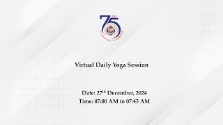 Daily Virtual Yoga Session for the Members of ICAI in association with Bhartiya Yog Sansthan