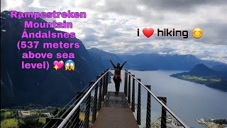 Rampestreken Mountain Åndalsnes( 357 meters above sea level) 💖😱