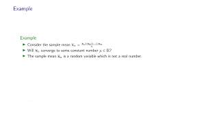 Example of Stochastic Convergence