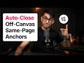 Automatically SHUT the Off-Canvas with Same Page Anchor - Elementor WordPress Tutorial