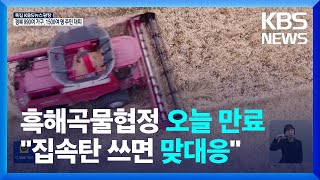 흑해곡물협정 오늘(17일) 만료…푸틴 “집속탄 쓰면 맞대응” / KBS  2023.07.17.