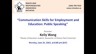 Communication Skills for Employment and Education: Public Speaking